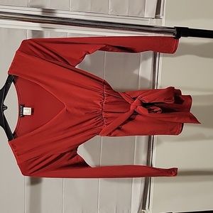 Venus brick red tie waist top Medium